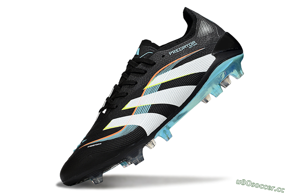 Unisex Adidas Predator 25 Elite FG Firm Ground Low-Tops Football Boots - Black/White/Jade 5