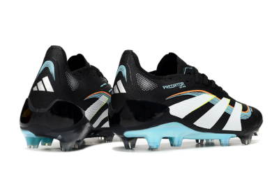 Unisex Adidas Predator 25 Elite FG Firm Ground Low-Tops Football Boots - Black/White/Jade