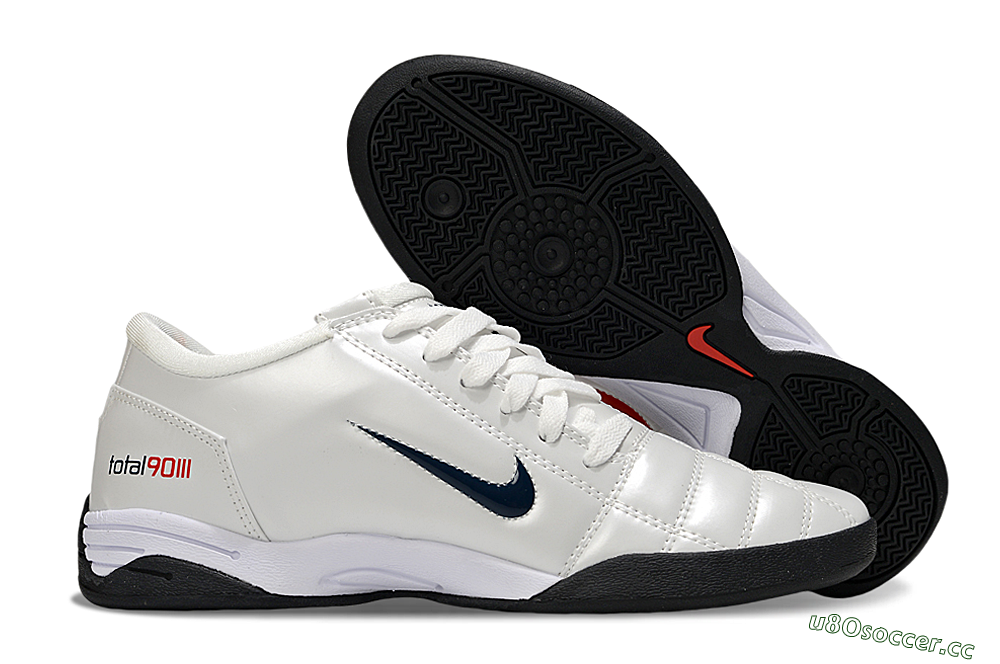 Unisex Nike Total 90 III IC Indoor & Futsal Low-Tops Football Shoes - Beige/Black/White 2