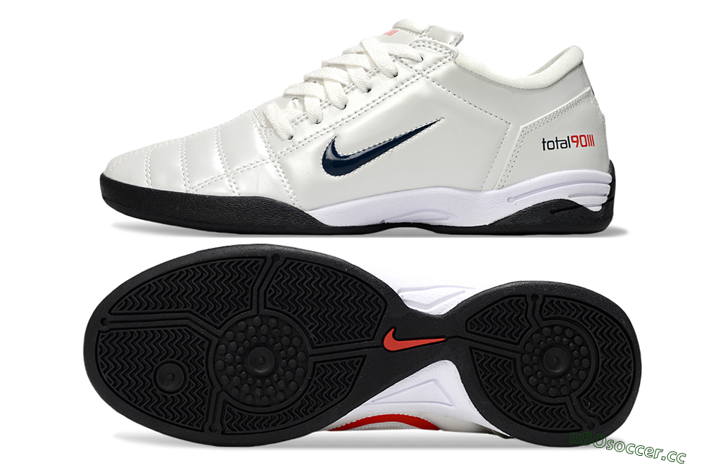 Unisex Nike Total 90 III IC Indoor & Futsal Low-Tops Football Shoes - Beige/Black/White 1