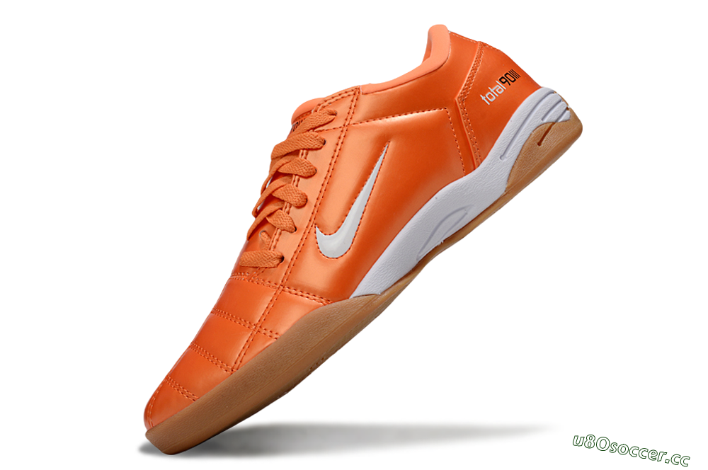 Unisex Nike Total 90 III IC Indoor & Futsal Low-Tops Football Shoes - Orange/White/Brown 5
