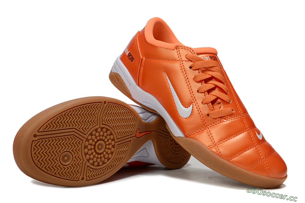 Unisex Nike Total 90 III IC Indoor & Futsal Low-Tops Football Shoes - Orange/White/Brown 3