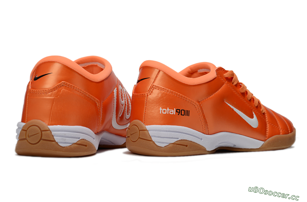 Unisex Nike Total 90 III IC Indoor & Futsal Low-Tops Football Shoes - Orange/White/Brown 6