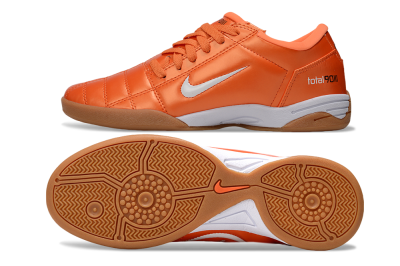 Unisex Nike Total 90 III IC Indoor & Futsal Low-Tops Football Shoes - Orange/White/Brown