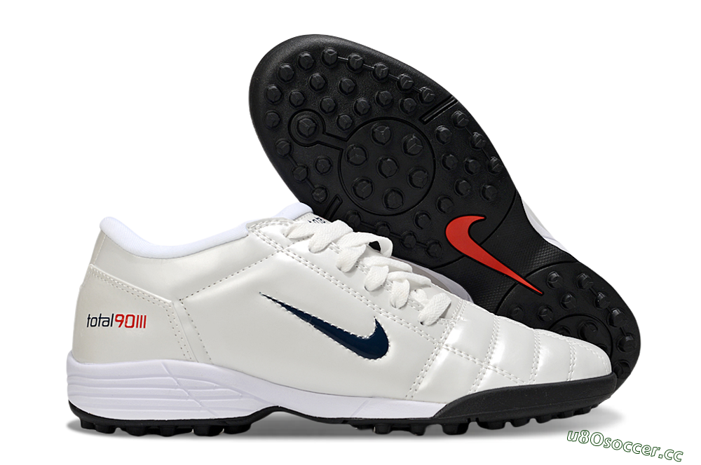 Unisex Nike Total 90 III TF Artificial Turf Low-Tops Football Shoes - Beige/Black/White 2