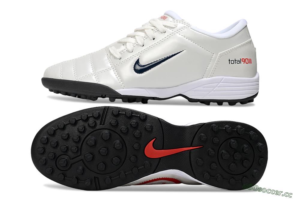 Unisex Nike Total 90 III TF Artificial Turf Low-Tops Football Shoes - Beige/Black/White 1
