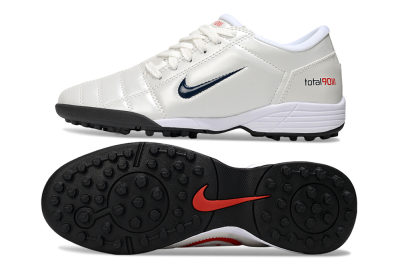 Unisex Nike Total 90 III TF Artificial Turf Low-Tops Football Shoes - Beige/Black/White