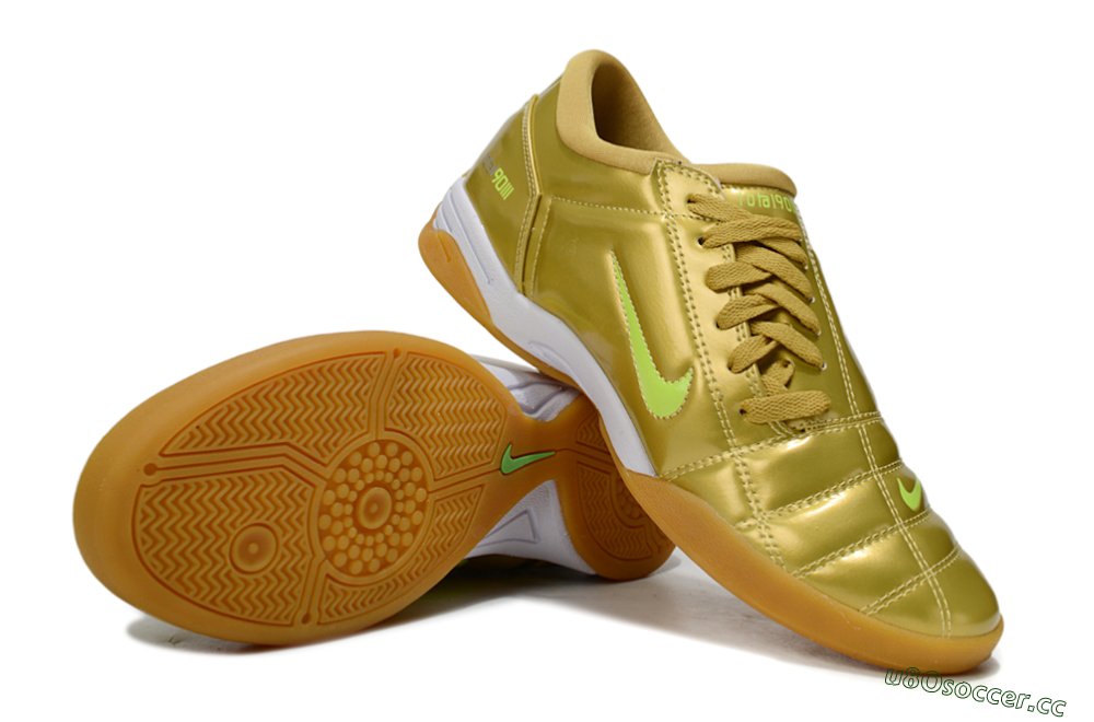 Unisex Nike Total 90 III IC Indoor & Futsal Low-Tops Football Shoes - Gold/Yellow/White 3