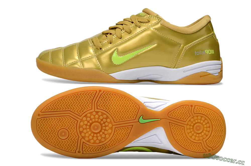 Unisex Nike Total 90 III IC Indoor & Futsal Low-Tops Football Shoes - Gold/Yellow/White 1