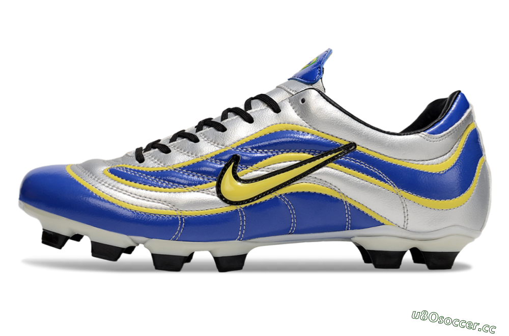 Men's Nike Mercurial Vapor R9 FG Firm Ground Low-Tops Football Boots - Blue/Silver/Yellow 0
