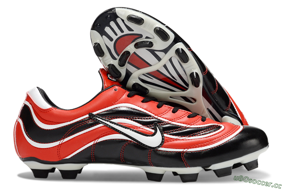 Men's Nike Mercurial Vapor R9 FG Firm Ground Low-Tops Football Boots - Red/Black/White 2
