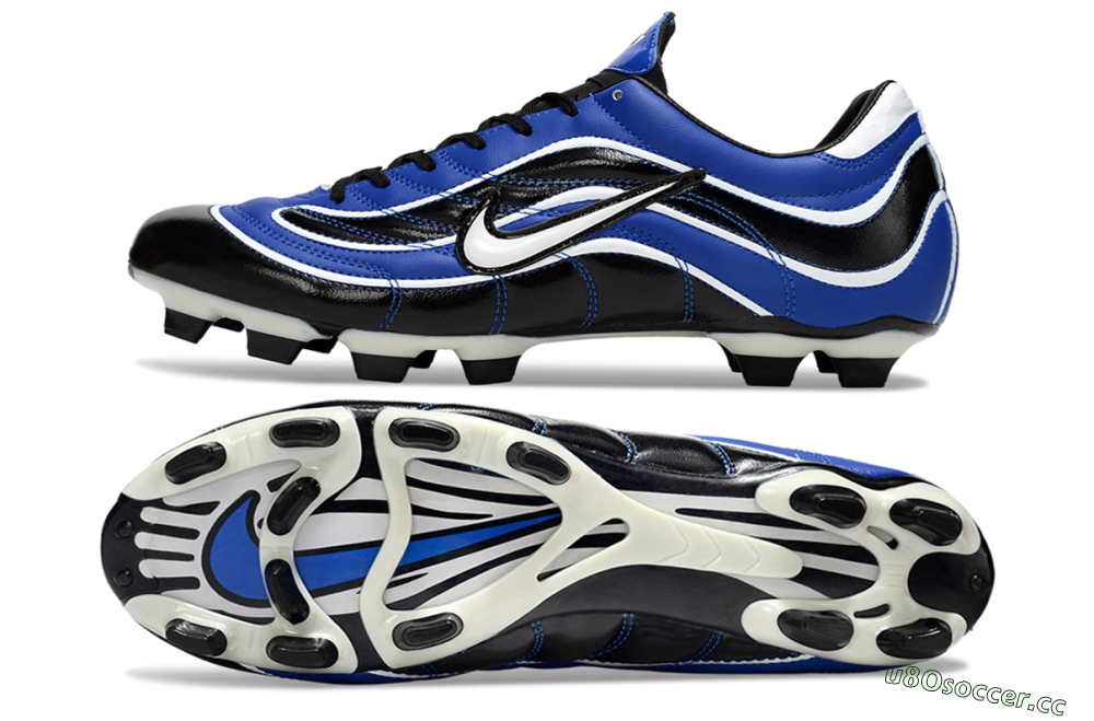 Men's Nike Mercurial Vapor R9 FG Firm Ground Low-Tops Football Boots - Blue/Black/White 1
