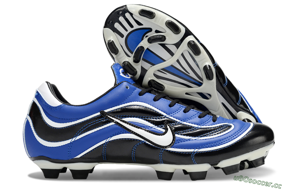 Men's Nike Mercurial Vapor R9 FG Firm Ground Low-Tops Football Boots - Blue/Black/White 2