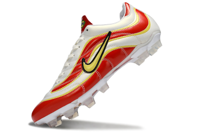 Men's Nike Mercurial Vapor R9 FG Firm Ground Low-Tops Football Boots - White/Red/Yellow