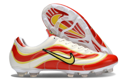Men's Nike Mercurial Vapor R9 FG Firm Ground Low-Tops Football Boots - White/Red/Yellow