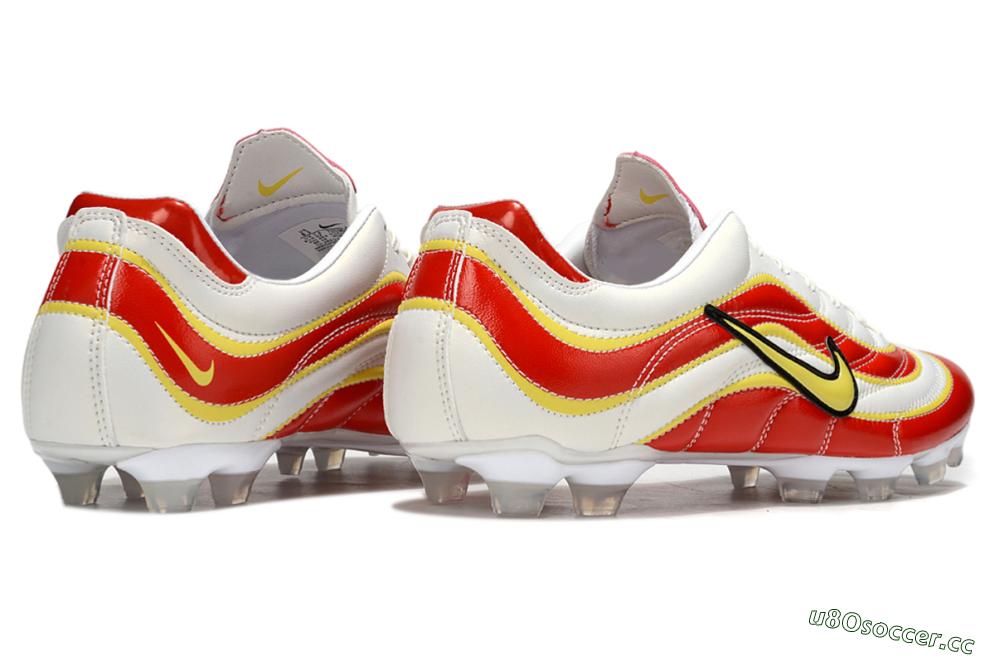 Men's Nike Mercurial Vapor R9 FG Firm Ground Low-Tops Football Boots - White/Red/Yellow 5