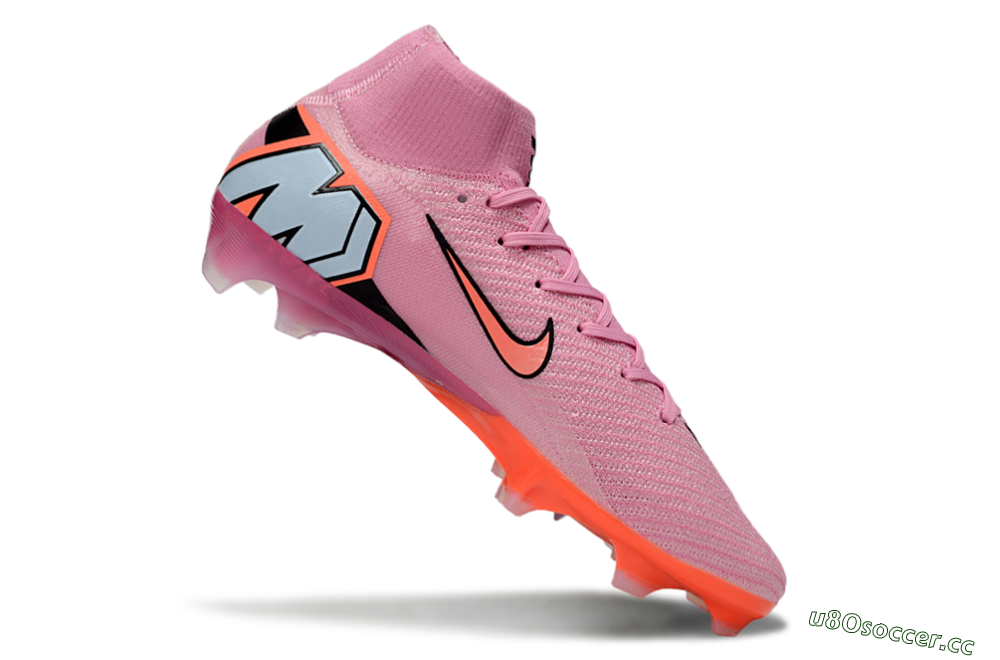 Unisex Nike Air Zoom Mercurial Superfly 10 Elite FG Firm Ground High-Tops Football Boots - Purple/Pink/Black 4