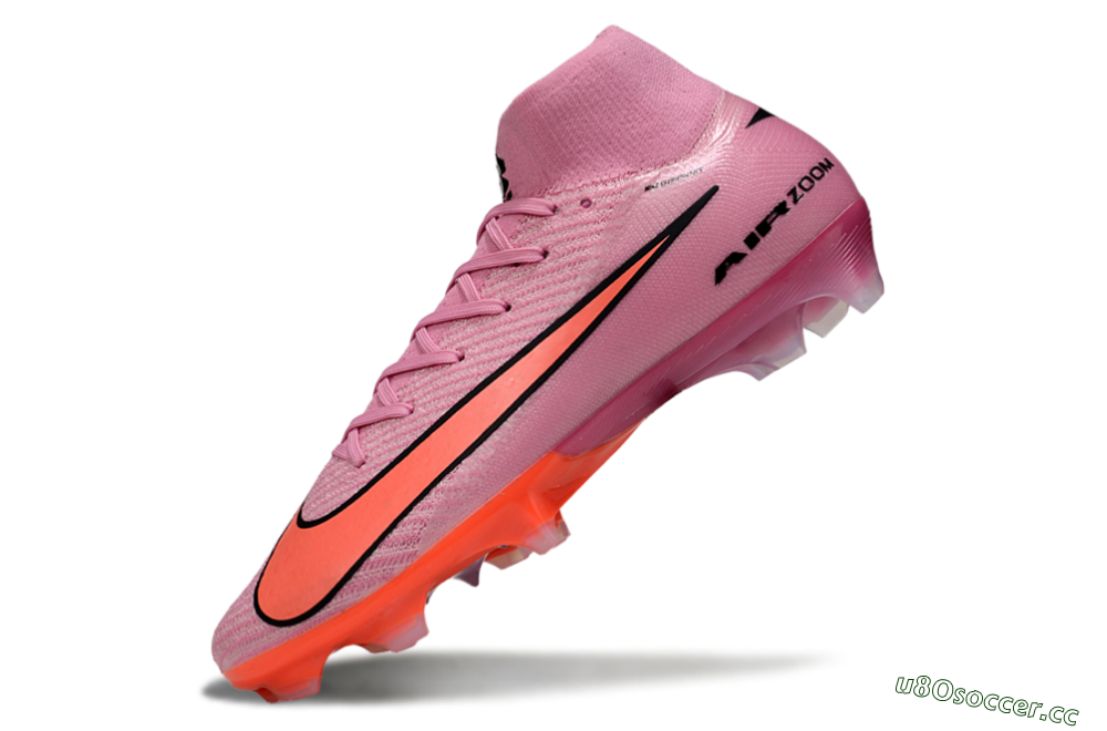 Unisex Nike Air Zoom Mercurial Superfly 10 Elite FG Firm Ground High-Tops Football Boots - Purple/Pink/Black 5