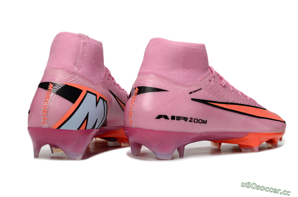 Unisex Nike Air Zoom Mercurial Superfly 10 Elite FG Firm Ground High-Tops Football Boots - Purple/Pink/Black 6