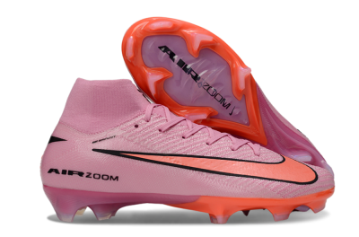 Unisex Nike Air Zoom Mercurial Superfly 10 Elite FG Firm Ground High-Tops Football Boots - Purple/Pink/Black
