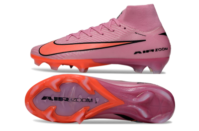 Unisex Nike Air Zoom Mercurial Superfly 10 Elite FG Firm Ground High-Tops Football Boots - Purple/Pink/Black
