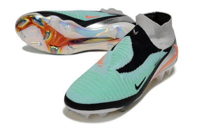 Men's Nike Phantom 6 High Elite FG Firm Ground High-Tops Football Boots - Jade/Black/Orange