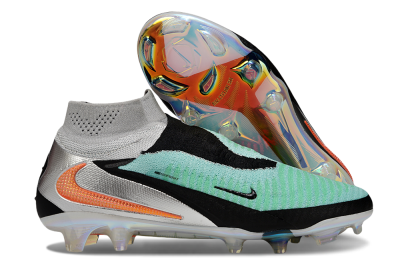 Men's Nike Phantom 6 High Elite FG Firm Ground High-Tops Football Boots - Jade/Black/Orange