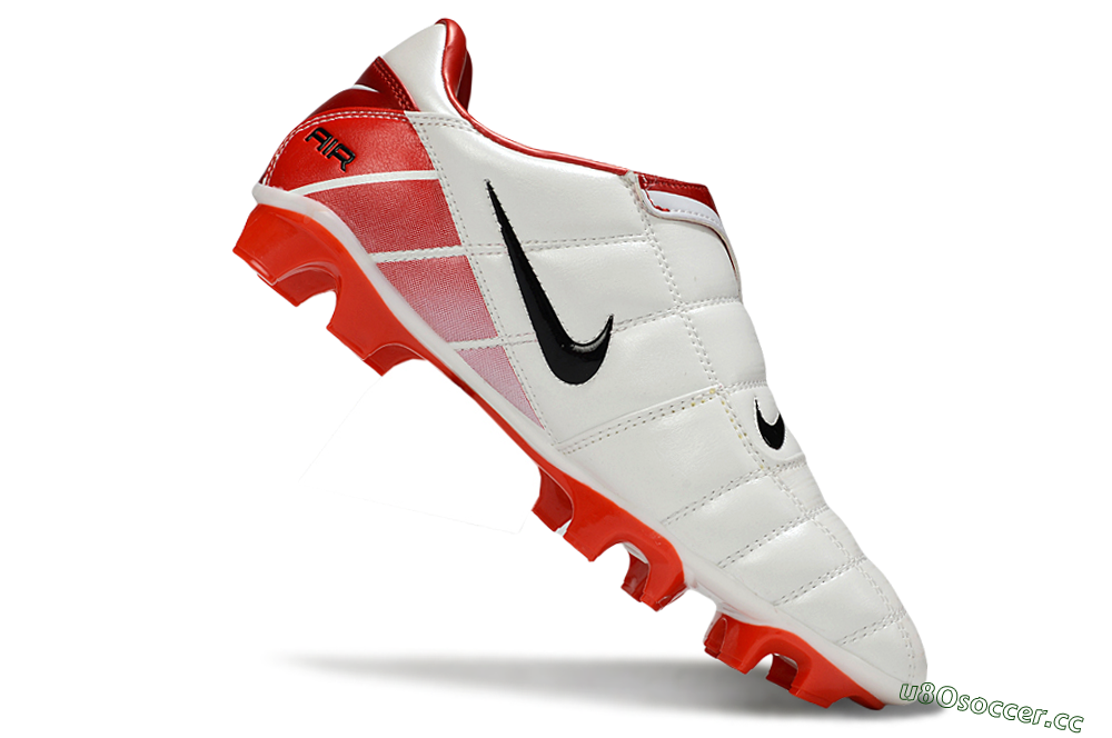 Men's Nike Air Zoom Total 90 III FG Firm Ground Low-Tops Football Boots - White/Black/Red 4