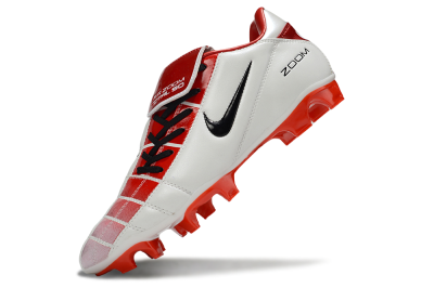 Men's Nike Air Zoom Total 90 III FG Firm Ground Low-Tops Football Boots - White/Black/Red