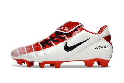 Men's Nike Air Zoom Total 90 III FG Firm Ground Low-Tops Football Boots - White/Black/Red