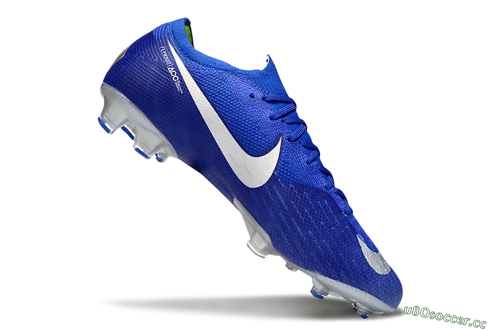 Men's Nike Mercurial Vapor 12 Elite FG Firm Ground Low-Tops Football Boots - Blue/Silver/Black 4