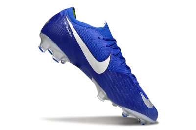 Men's Nike Mercurial Vapor 12 Elite FG Firm Ground Low-Tops Football Boots - Blue/Silver/Black