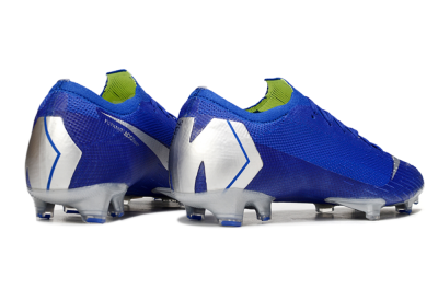 Men's Nike Mercurial Vapor 12 Elite FG Firm Ground Low-Tops Football Boots - Blue/Silver/Black