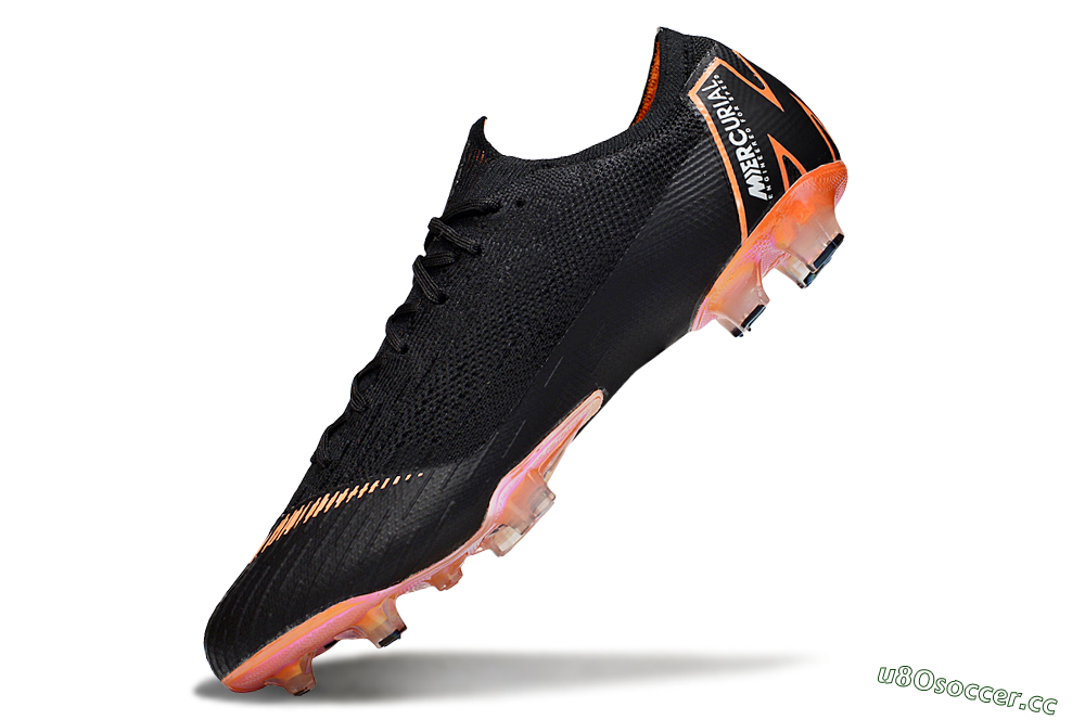 Men's Nike Mercurial Vapor 12 Elite FG Firm Ground Low-Tops Football Boots - Black/White/Gold 5