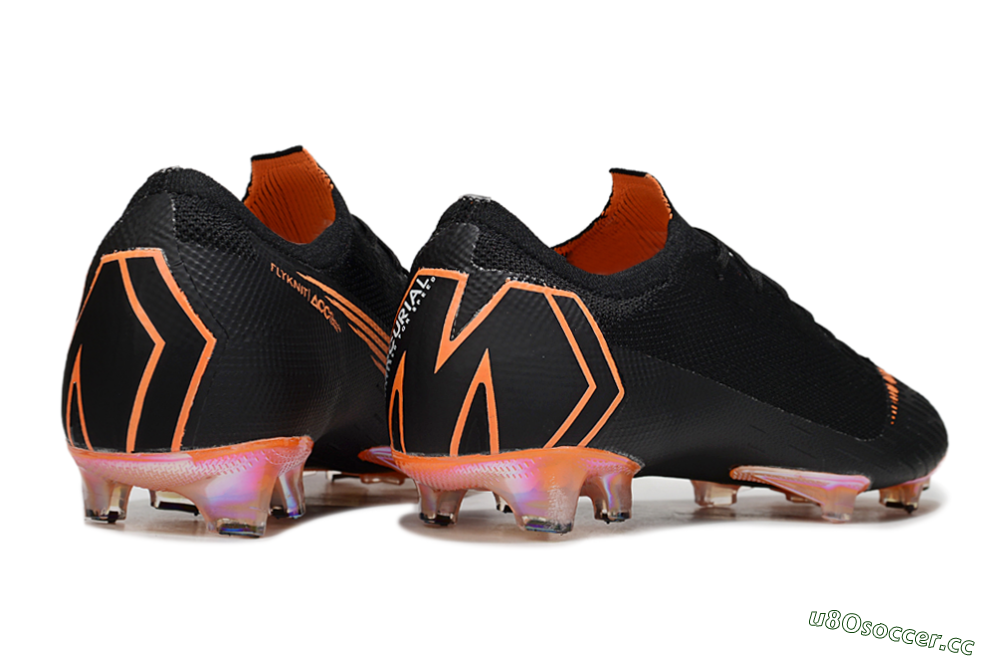 Men's Nike Mercurial Vapor 12 Elite FG Firm Ground Low-Tops Football Boots - Black/White/Gold 6