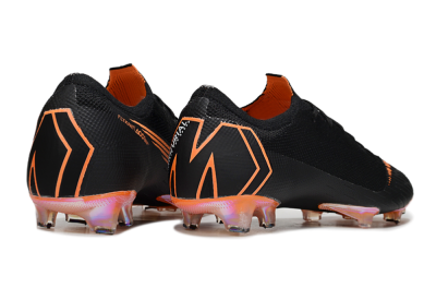 Men's Nike Mercurial Vapor 12 Elite FG Firm Ground Low-Tops Football Boots - Black/White/Gold