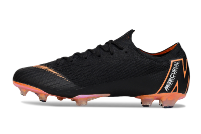 Men's Nike Mercurial Vapor 12 Elite FG Firm Ground Low-Tops Football Boots - Black/White/Gold