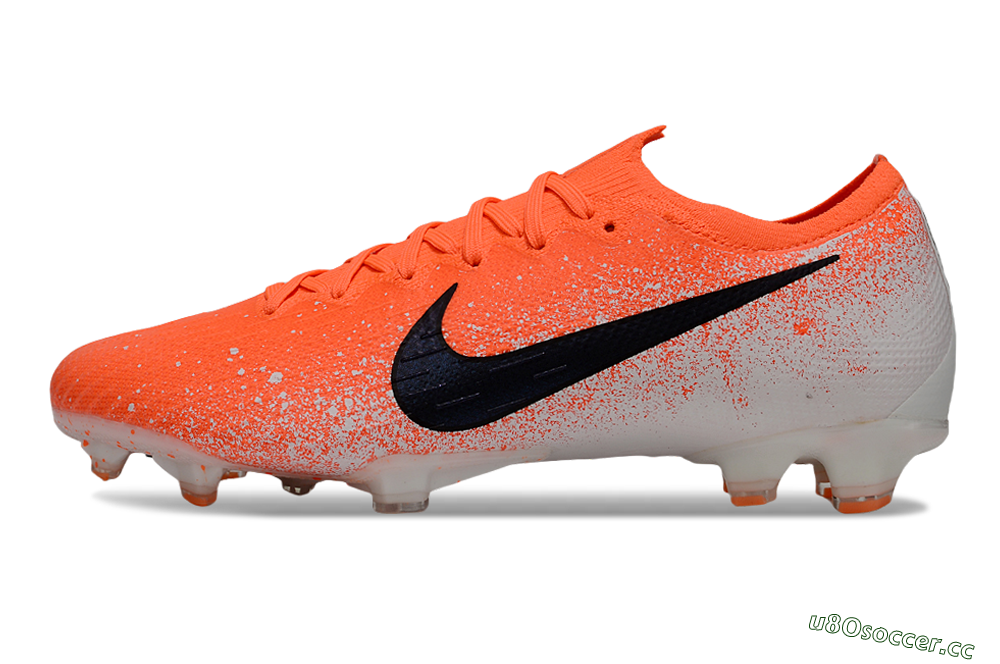 Men's Nike Mercurial Vapor 12 Elite FG Firm Ground Low-Tops Football Boots - Red/Black/White 0