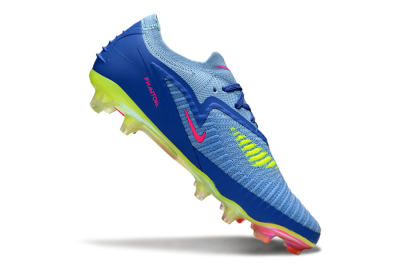 Men's Nike Phantom 6 Low Elite FG Firm Ground Low-Tops Football Boots - Blue/Pink/Yellow