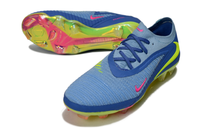 Men's Nike Phantom 6 Low Elite FG Firm Ground Low-Tops Football Boots - Blue/Pink/Yellow