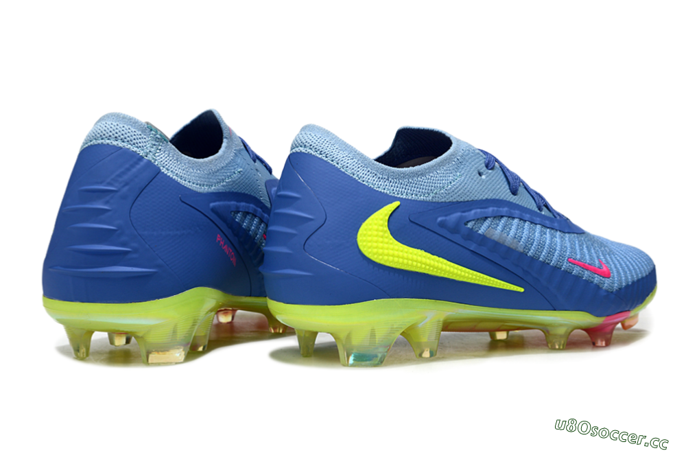 Men's Nike Phantom 6 Low Elite FG Firm Ground Low-Tops Football Boots - Blue/Pink/Yellow 6