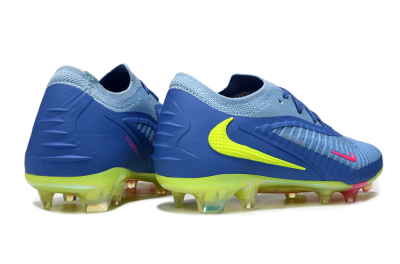 Men's Nike Phantom 6 Low Elite FG Firm Ground Low-Tops Football Boots - Blue/Pink/Yellow