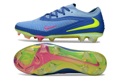 Men's Nike Phantom 6 Low Elite FG Firm Ground Low-Tops Football Boots - Blue/Pink/Yellow