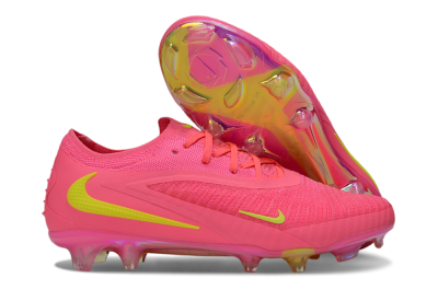 Men's Nike Phantom 6 Low Elite FG Firm Ground Low-Tops Football Boots - Pink/Yellow/Gold
