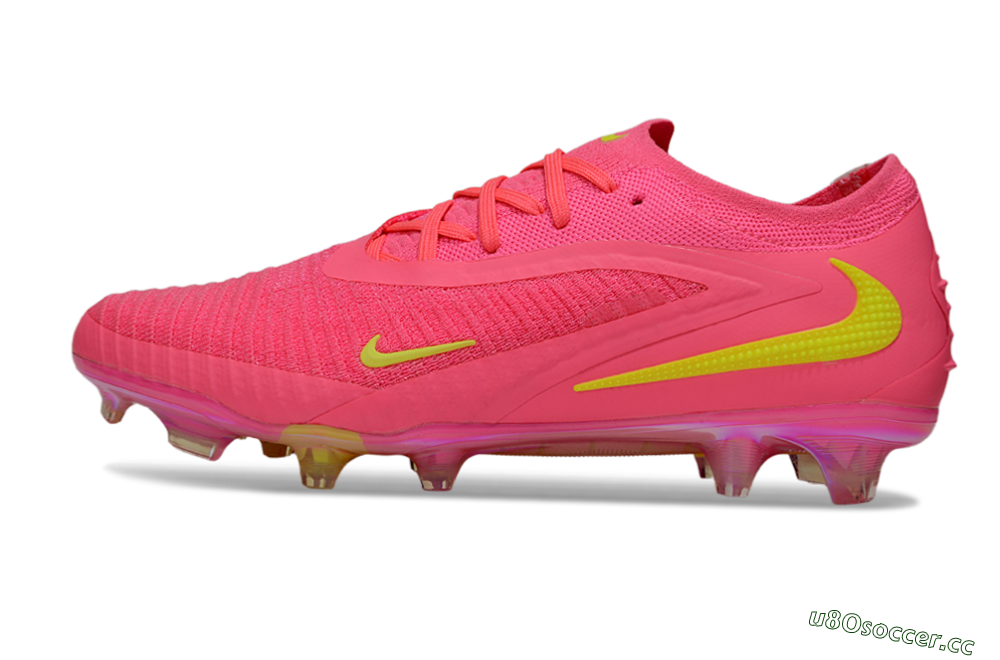 Men's Nike Phantom 6 Low Elite FG Firm Ground Low-Tops Football Boots - Pink/Yellow/Gold 0
