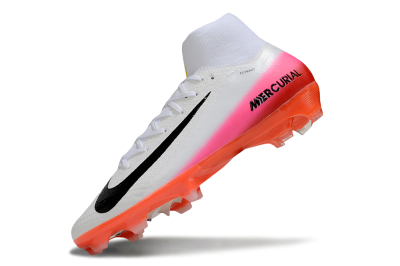 Unisex Nike Air Zoom Mercurial Superfly 10 Elite FG Firm Ground High-Tops Football Boots - White/Black/Pink