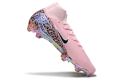 Unisex Nike Air Zoom Mercurial Superfly 10 Elite FG Firm Ground High-Tops Football Boots - Pink/Black/White