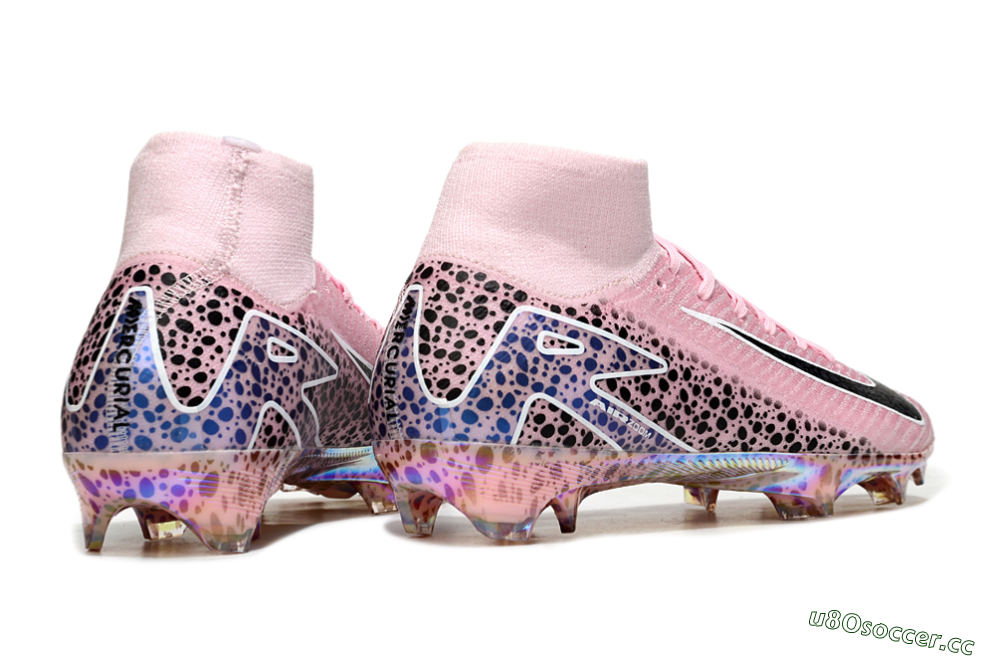 Unisex Nike Air Zoom Mercurial Superfly 10 Elite FG Firm Ground High-Tops Football Boots - Pink/Black/White 6