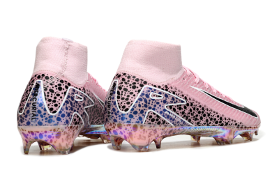 Unisex Nike Air Zoom Mercurial Superfly 10 Elite FG Firm Ground High-Tops Football Boots - Pink/Black/White