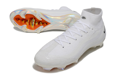 Unisex Nike Air Zoom Mercurial Superfly 10 Elite FG Firm Ground High-Tops Football Boots - White/Black/Gold